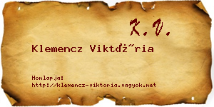 Klemencz Viktória névjegykártya